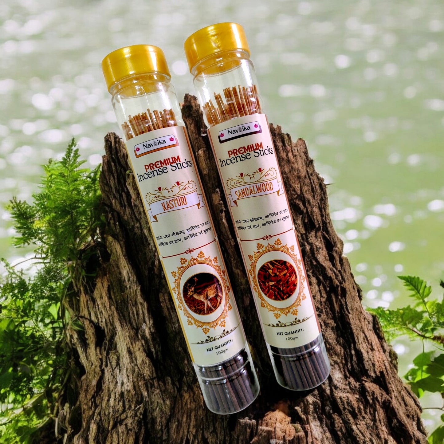 Dhoop Agarbatti Combo – Kasturi & Sandalwood and a Free Sandalwood Air Freshener 100ml