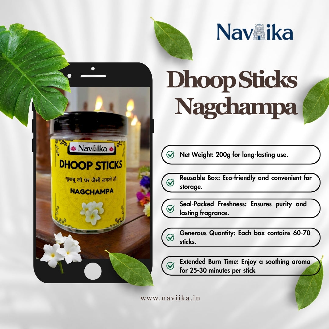 Dhoop Sticks Nagchampa and Rose- Combo 400gm 60-70 Sticks in a Box