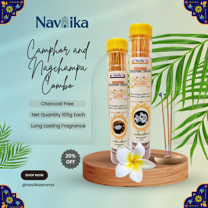 Dhoop Agarbatti Combo – Nagchampa & Camphor and a Free Ardaas Air Freshener 100ml