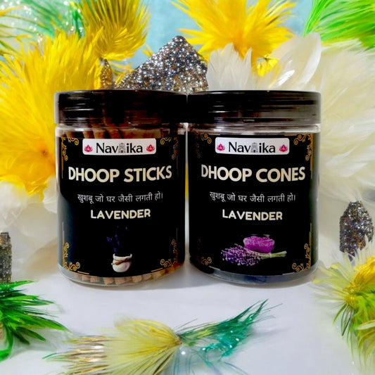 Dhoop Sticks and Cones Combo – Lavender Fragrance