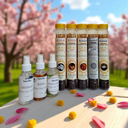 Dhoop Agarbatti Combo – 5 Fragrances + Free Combo of 3 Air Fresheners