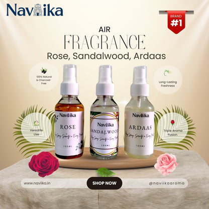 Naviika Air Fragrance – Rose Ardaas & Sandalwood (100ml)